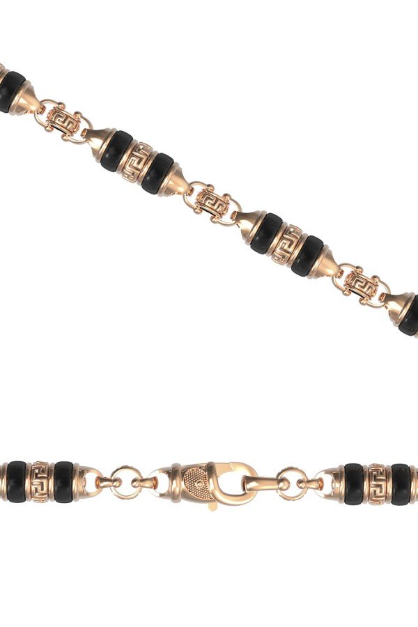 Цепь из золота 585 пробы c ониксом