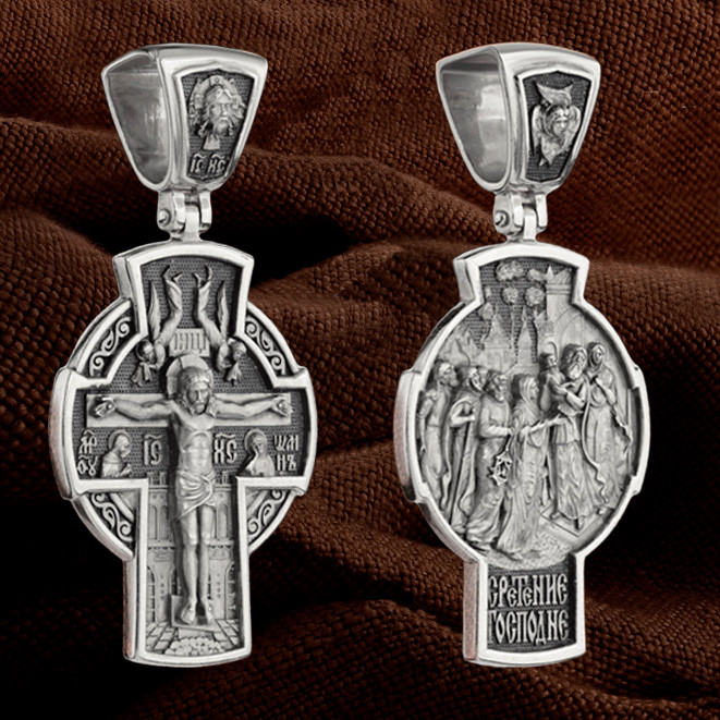 Крест из белого золота