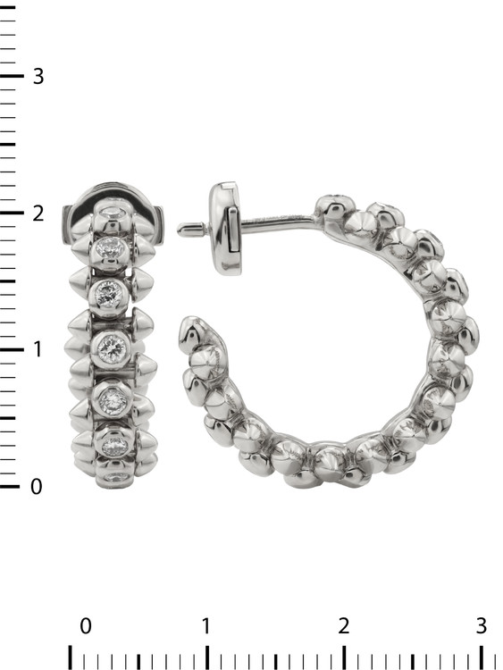 Серьги из белого золота c бриллиантами