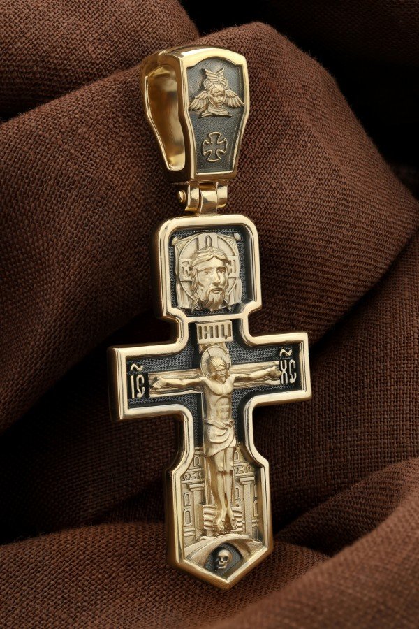 Крест из лимонного золота