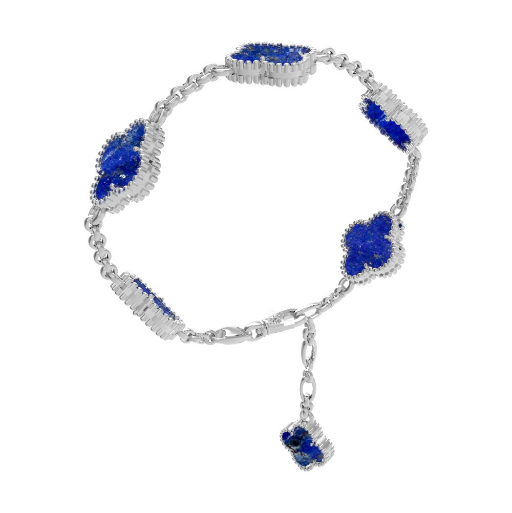 Браслет из белого золота c лазуритом