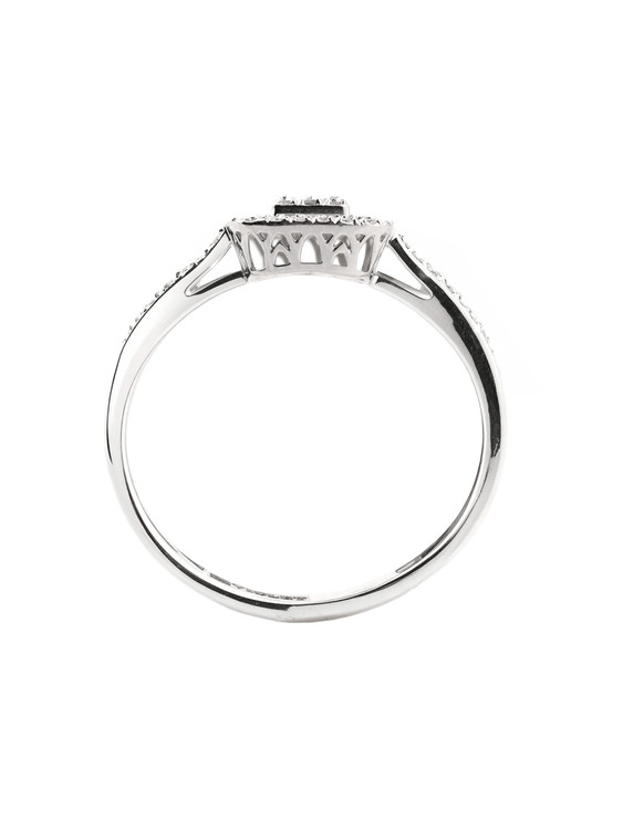 Кольцо из белого золота c бриллиантами