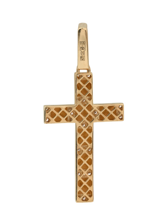 Крест из золота c бриллиантами