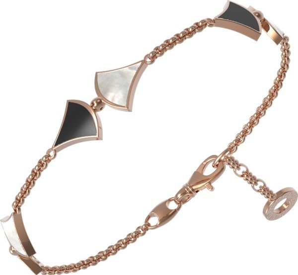 Браслет из золота c ониксом и перламутром