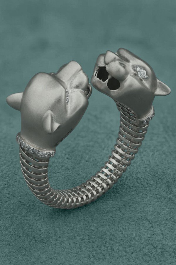 Кольцо из белого золота c бриллиантами