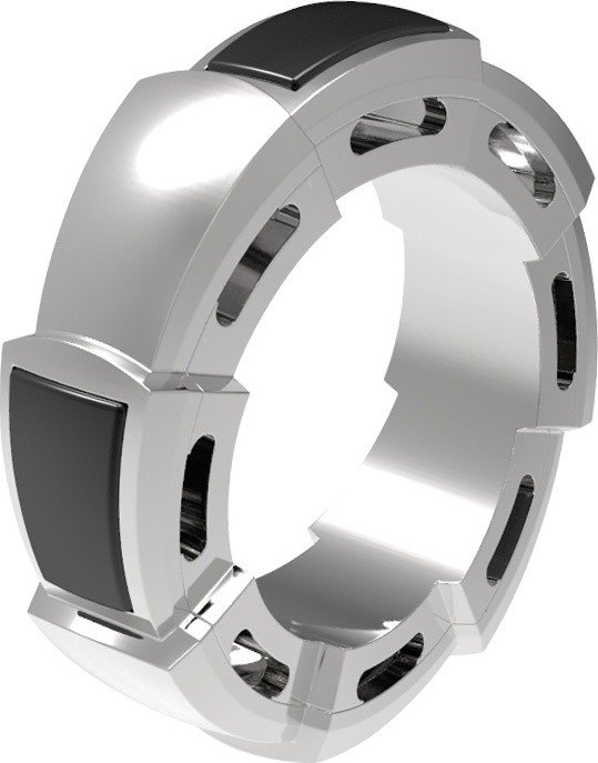 Подвеска из белого золота c ониксом