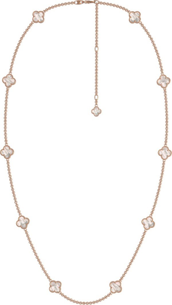 Колье из золота c перламутром