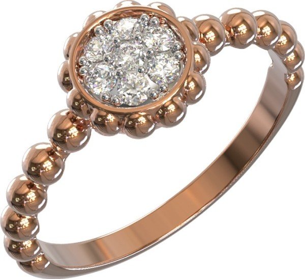 Кольцо из золота 585 пробы c бриллиантами