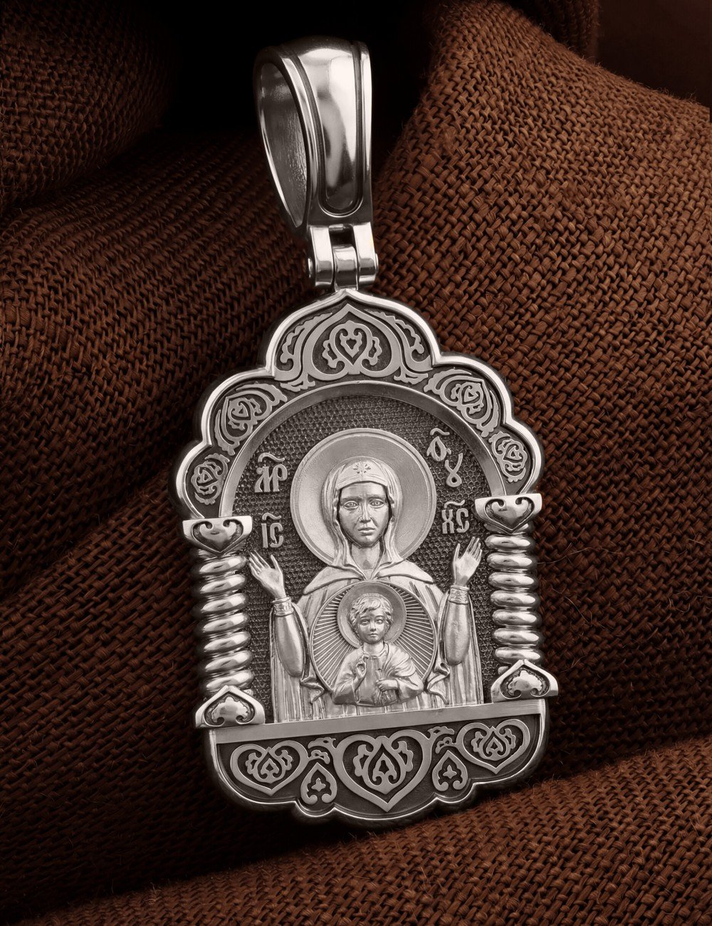 Образок из белого золота