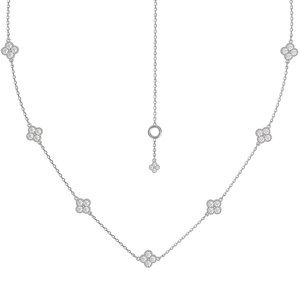 Колье из белого золота c бриллиантами