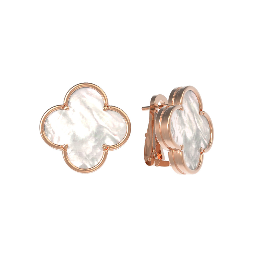 Серьги из золота c перламутром