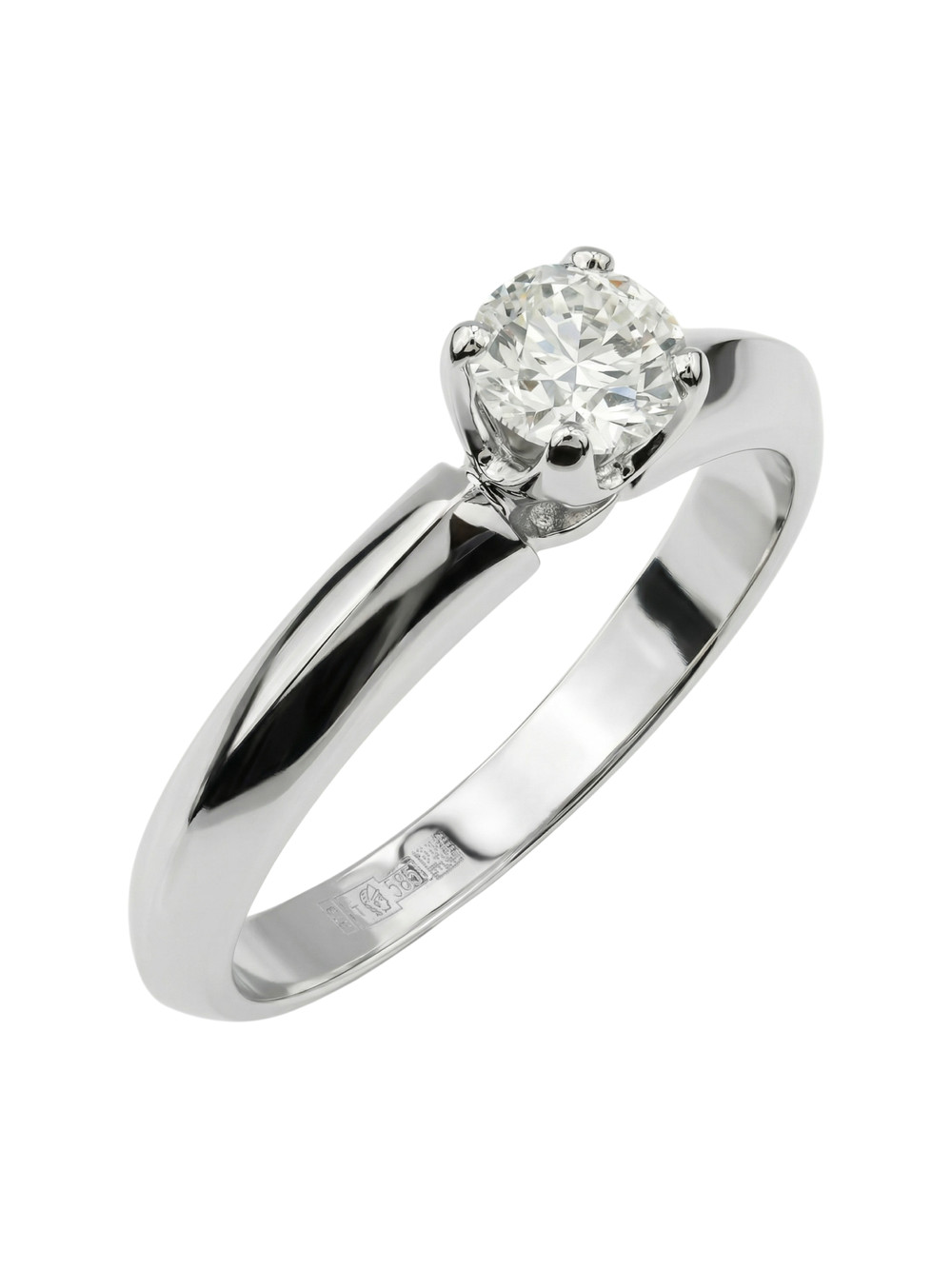 Кольцо из белого золота c бриллиантами