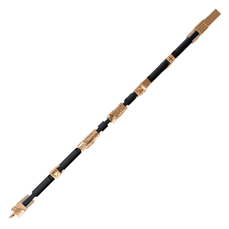 Браслет из золота c кожаным шнурком