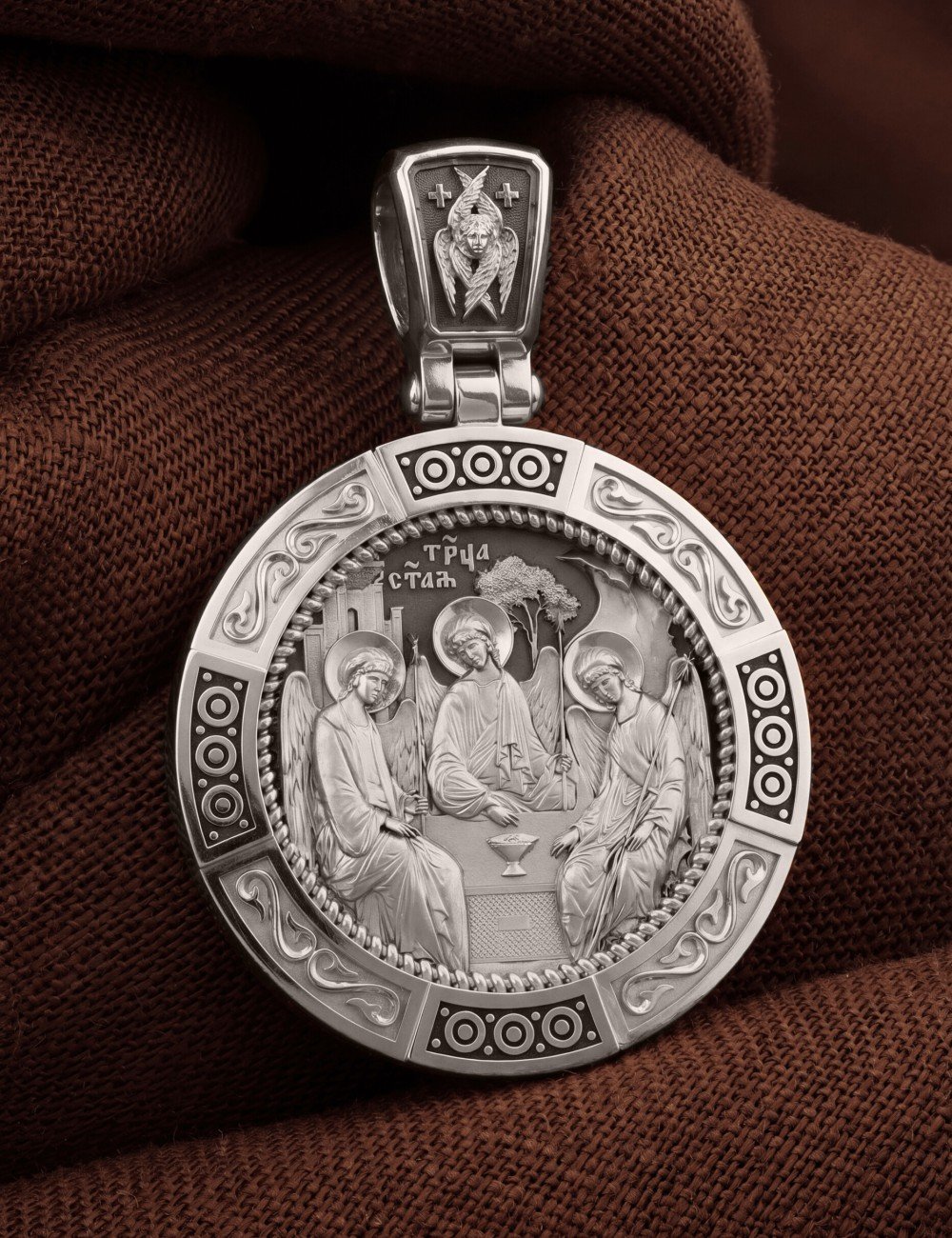 Образок из белого золота