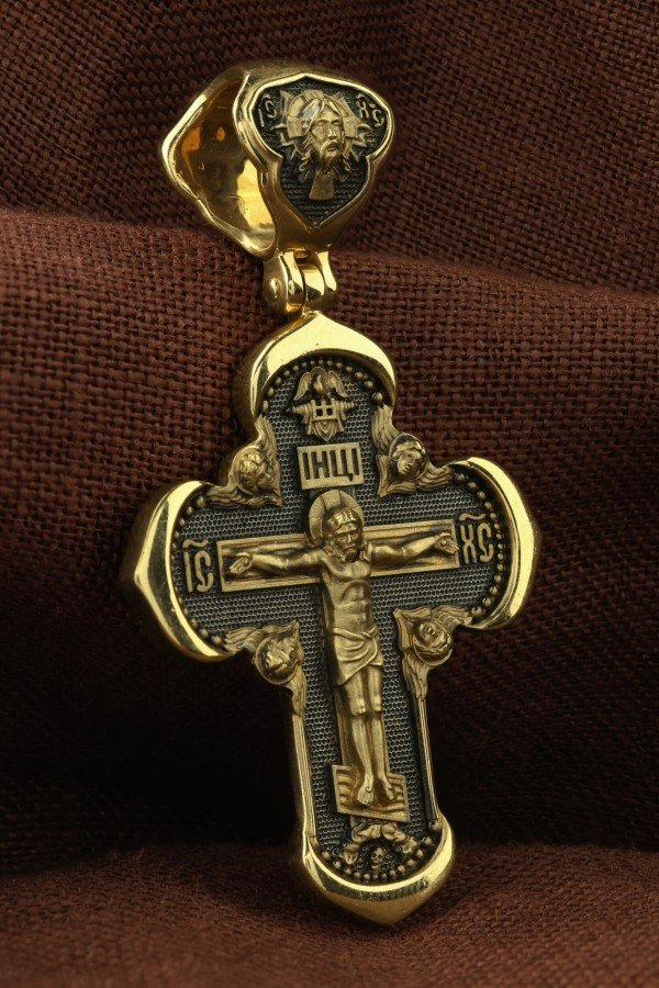 Крест из лимонного золота