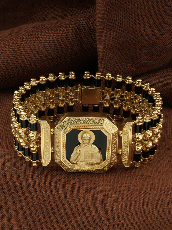 Браслет из лимонного золота c ониксом