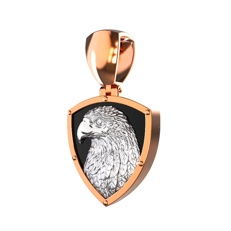 Подвеска из золота c бриллиантами и ониксом