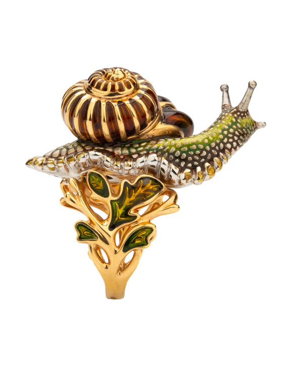 Кольцо из золота c эмаль