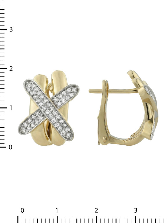 Серьги из лимонного золота c бриллиантами