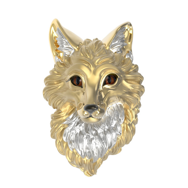 Подвеска из лимонного золота c эмаль