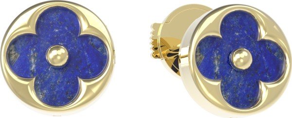 Серьги из лимонного золота 585 пробы c лазуритом