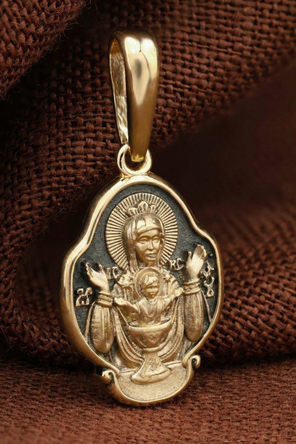 Образок из лимонного золота 585 пробы