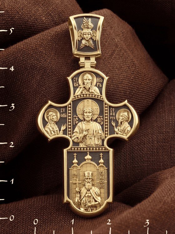 Крест из лимонного золота