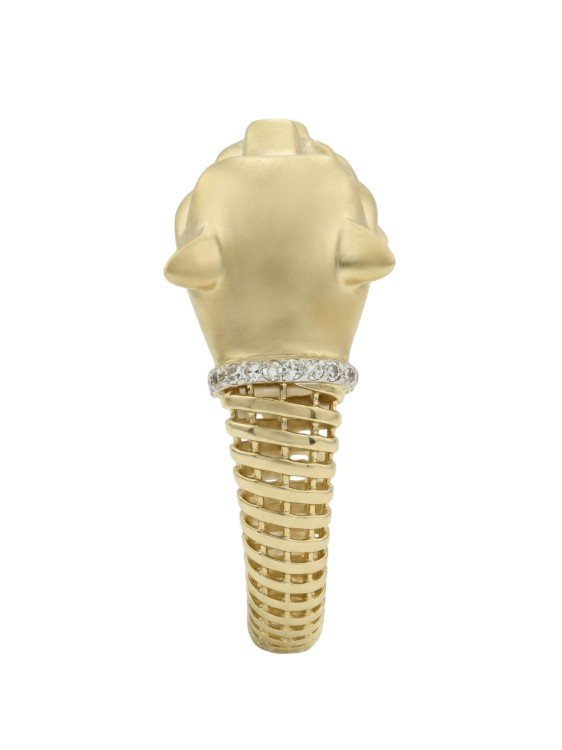 Кольцо из лимонного золота c бриллиантами