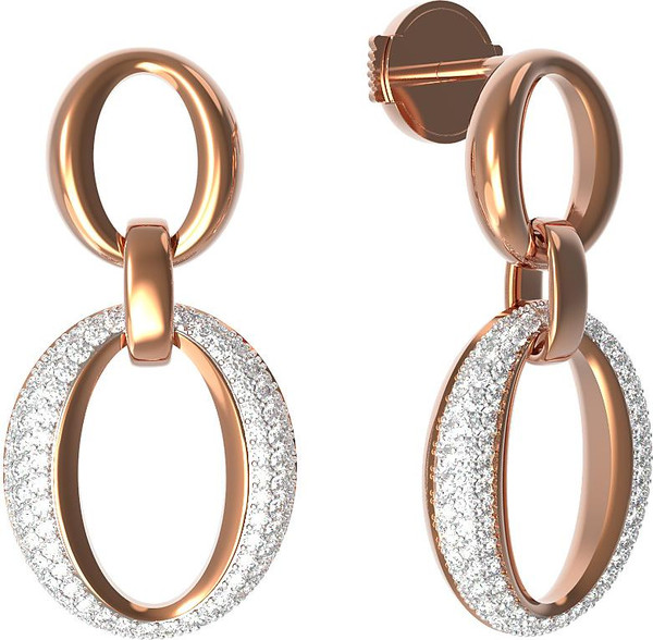 Серьги из золота c бриллиантами