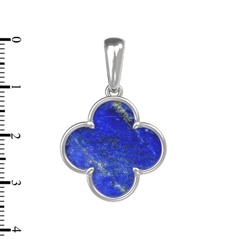 Подвеска из белого золота c лазуритом
