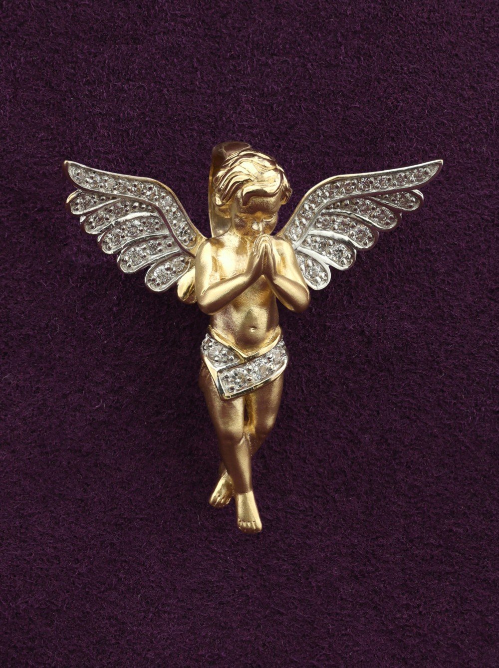 Подвеска из лимонного золота c фианитом