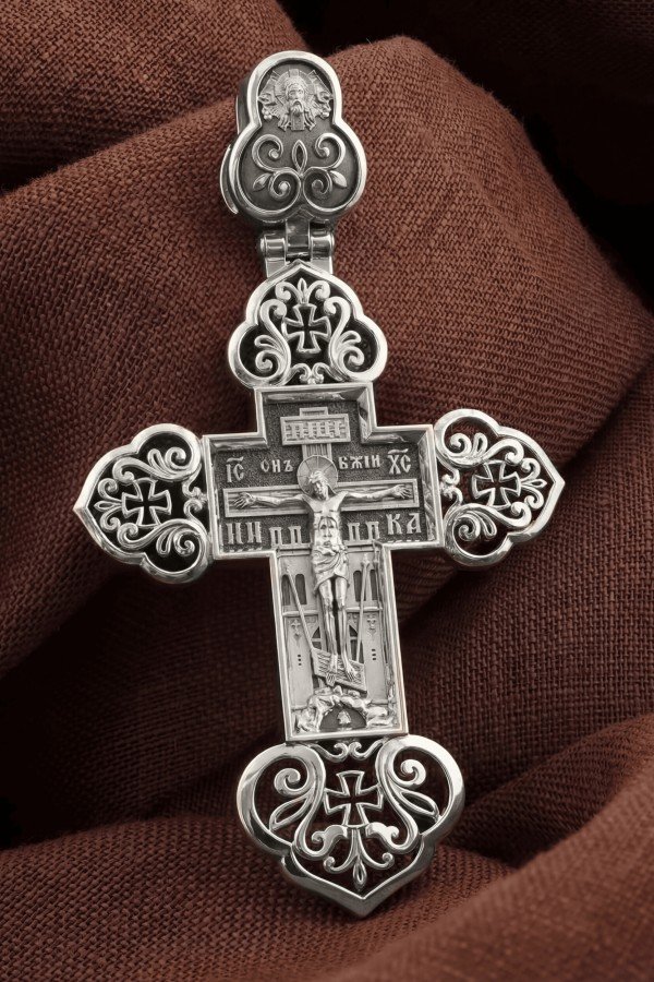 Крест из белого золота