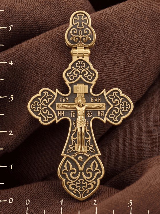 Крест из лимонного золота