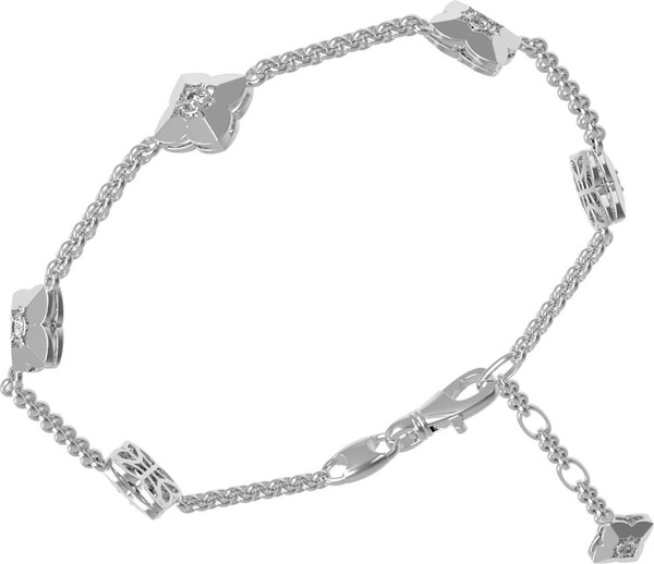 Браслет из белого золота c бриллиантами