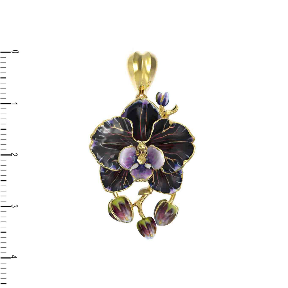 Подвеска из лимонного золота c эмаль