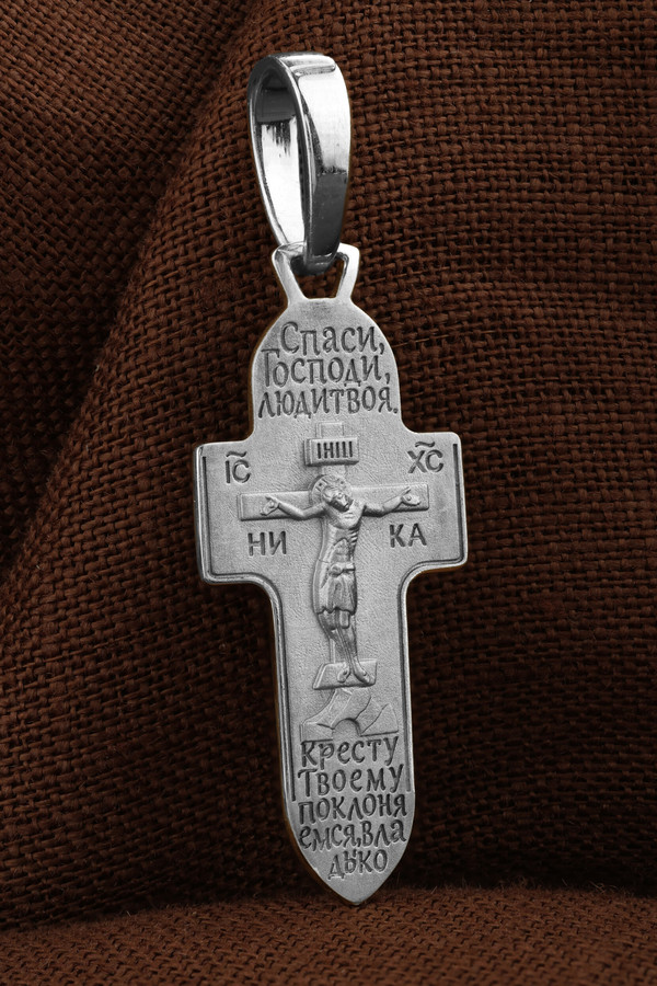 Крест из белого золота