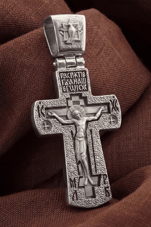 Крест из белого золота 585 пробы