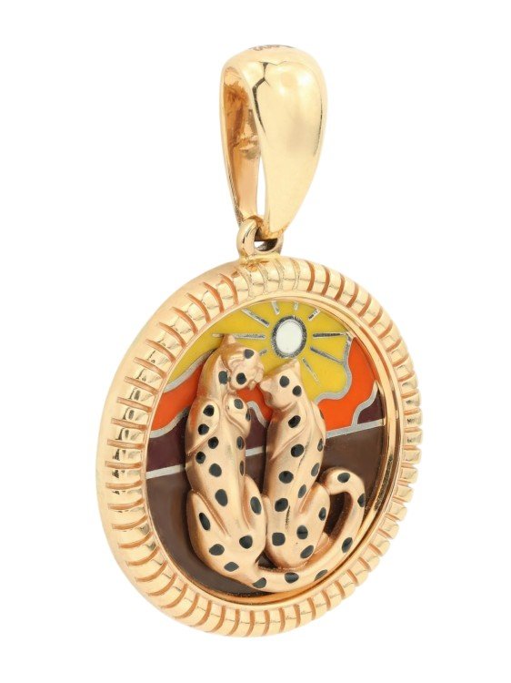 Подвеска из золота c эмаль