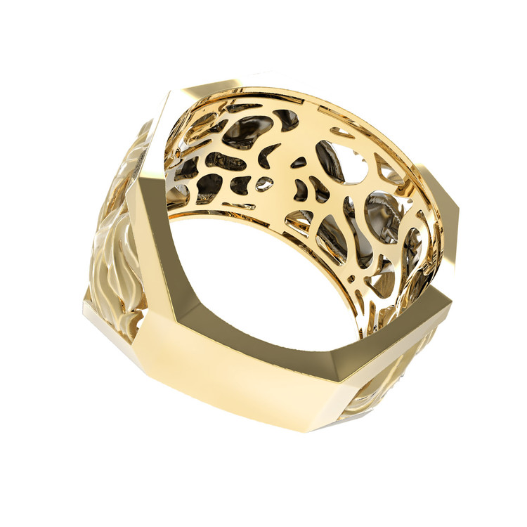 Кольцо из лимонного золота