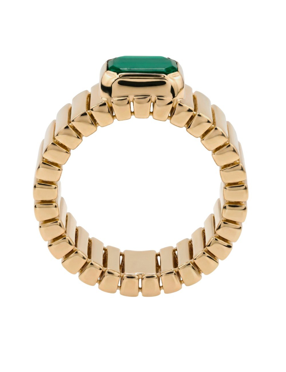 Кольцо из золота c малахитом