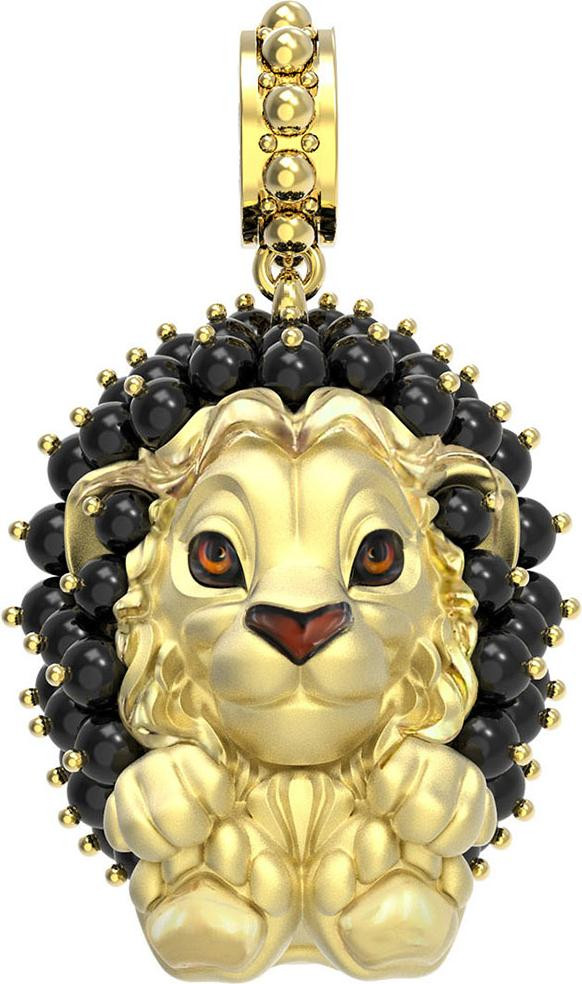 Подвеска из лимонного золота c эмаль и ониксом