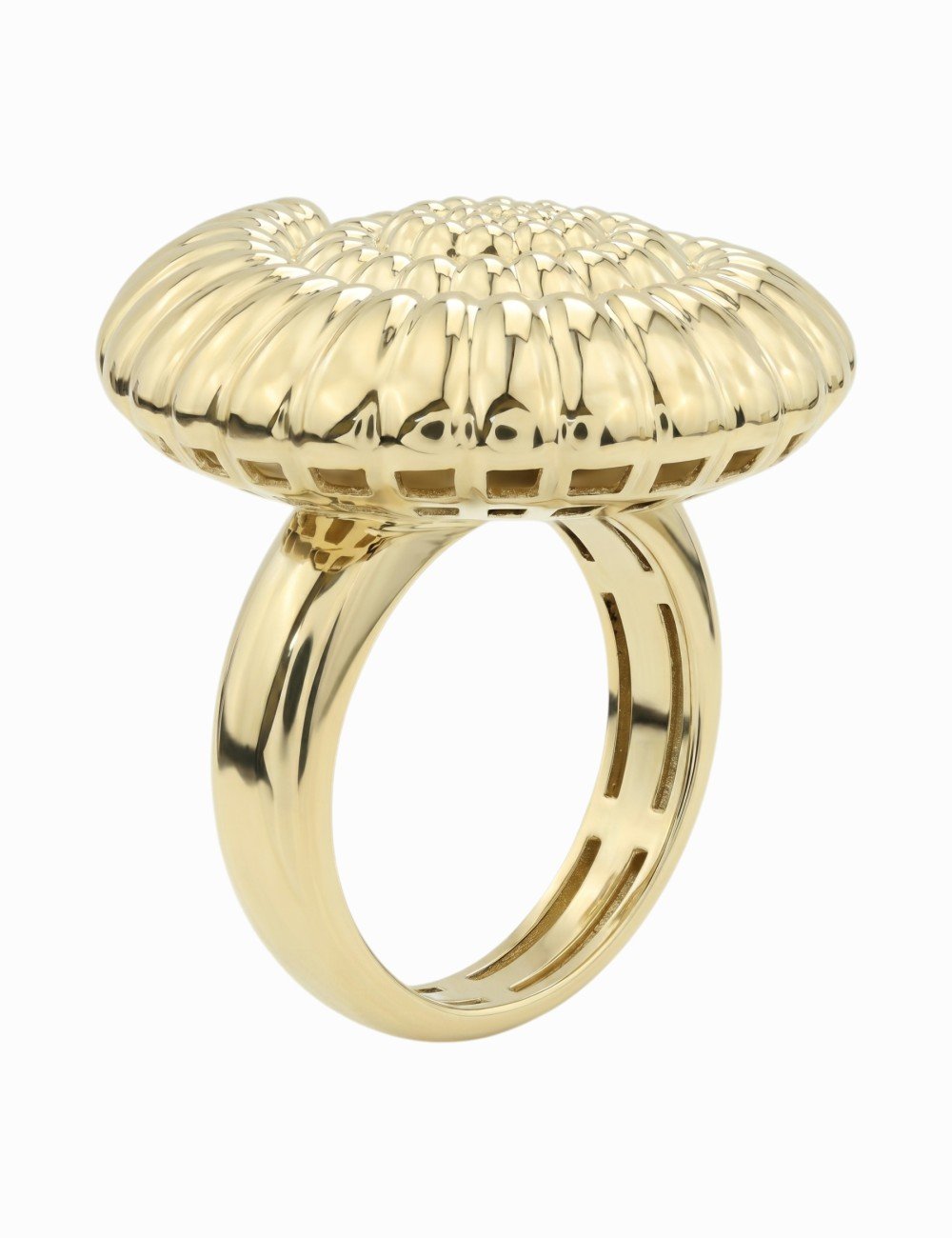 Кольцо из лимонного золота c рубином