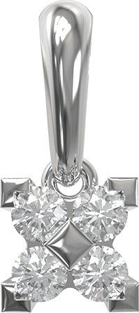 Подвеска из белого золота c бриллиантами