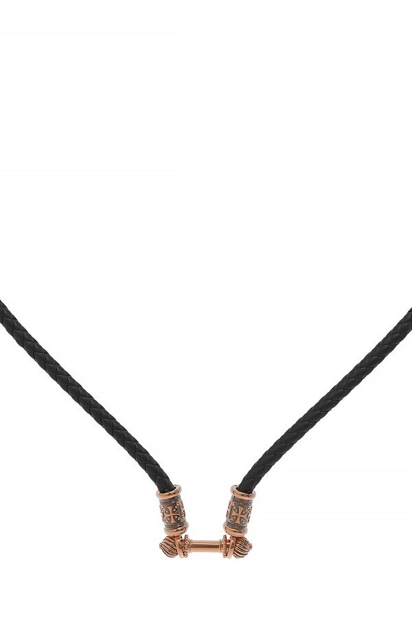 Шнурок кожаный из золота c кожаным шнурком