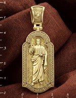 Образок из лимонного золота c эмалью