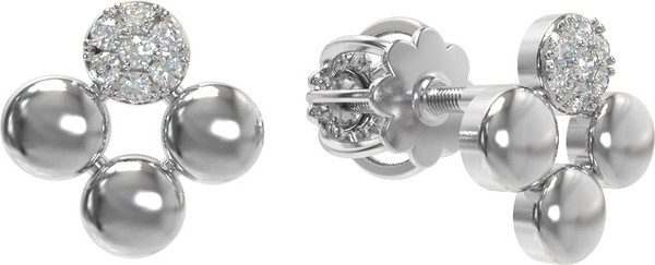 Серьги из белого золота c бриллиантами