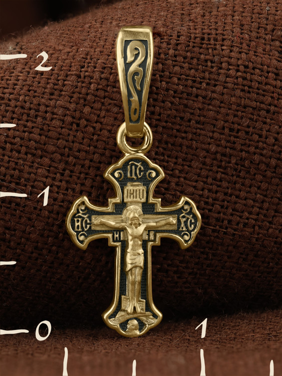 Крест из лимонного золота