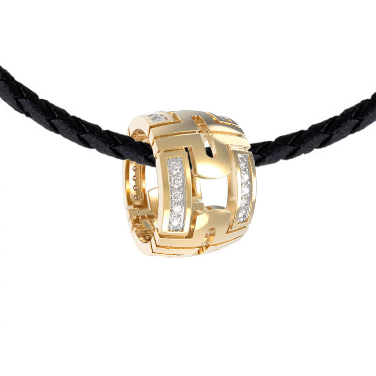 Подвеска из лимонного золота c бриллиантами