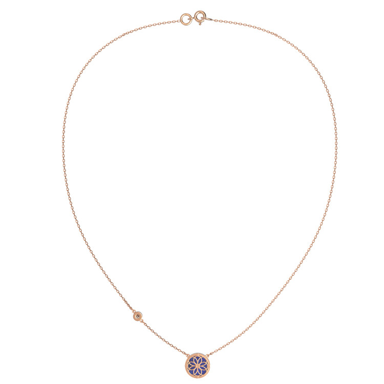 Колье из золота c бриллиантами и лазуритом