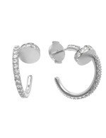 Серьги из белого золота c бриллиантами